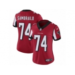 Women Nike Atlanta Falcons #74 Ty Sambrailo Red Team Color Vapor Untouchable Limited Player NFL Jersey