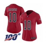 Women's Atlanta Falcons #10 Steve Bartkowski Limited Red Rush Vapor Untouchable 100th Season Football Jersey