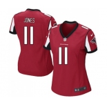 Women's Atlanta Falcons #11 Julio Jones Game Red Team Color Football Jersey