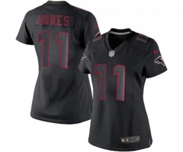 Women's Atlanta Falcons #11 Julio Jones Limited Black Impact Football Jersey