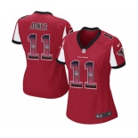 Women's Atlanta Falcons #11 Julio Jones Limited Red Strobe Football Jersey