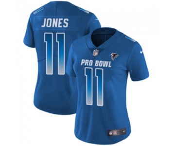 Women's Atlanta Falcons #11 Julio Jones Limited Royal Blue NFC 2019 Pro Bowl Football Jersey