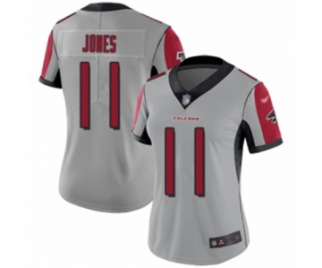 Women's Atlanta Falcons #11 Julio Jones Limited Silver Inverted Legend Football Jersey