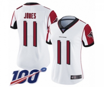 Women's Atlanta Falcons #11 Julio Jones White Vapor Untouchable Limited Player 100th Season Football Jersey