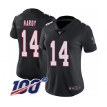 Women's Atlanta Falcons #14 Justin Hardy Black Alternate Vapor Untouchable Limited Player 100th Season Football Jersey