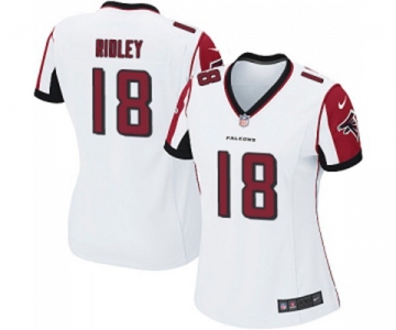 Women's Atlanta Falcons #18 Calvin Ridley Game White Football Jersey