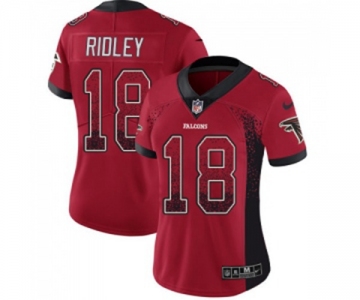 Women's Atlanta Falcons #18 Calvin Ridley Limited Red Rush Drift Fashion Football Jersey