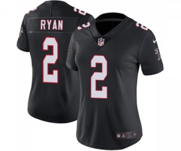 Women's Atlanta Falcons #2 Matt Ryan Black Alternate Vapor Untouchable Limited Player Football Jersey