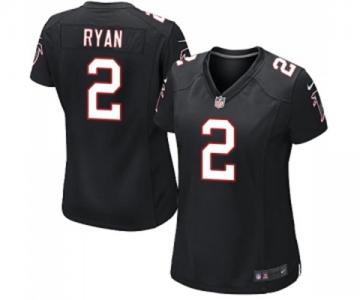 Women's Atlanta Falcons #2 Matt Ryan Game Black Alternate Football Jersey