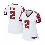 Women's Atlanta Falcons #2 Matt Ryan Game White Football Jersey