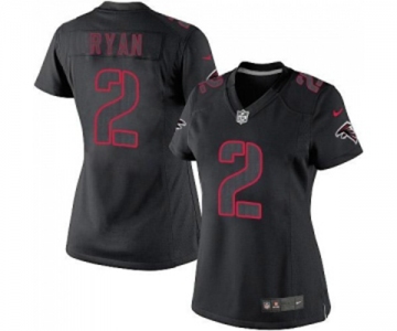 Women's Atlanta Falcons #2 Matt Ryan Limited Black Impact Football Jersey