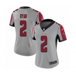 Women's Atlanta Falcons #2 Matt Ryan Limited Silver Inverted Legend Football Jersey