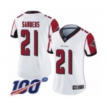 Women's Atlanta Falcons #21 Deion Sanders White Vapor Untouchable Limited Player 100th Season Football Jersey