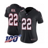 Women's Atlanta Falcons #22 Keanu Neal Black Alternate Vapor Untouchable Limited Player 100th Season Football Jersey