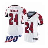 Women's Atlanta Falcons #24 Devonta Freeman White Vapor Untouchable Limited Player 100th Season Football Jersey