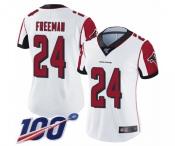 Women's Atlanta Falcons #24 Devonta Freeman White Vapor Untouchable Limited Player 100th Season Football Jersey