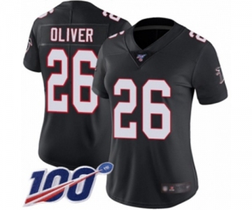 Women's Atlanta Falcons #26 Isaiah Oliver Black Alternate Vapor Untouchable Limited Player 100th Season Football Jersey