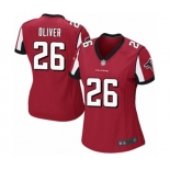 Women's Atlanta Falcons #26 Isaiah Oliver Game Red Team Color Football Jersey