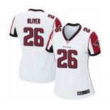 Women's Atlanta Falcons #26 Isaiah Oliver Game White Football Jersey