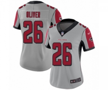 Women's Atlanta Falcons #26 Isaiah Oliver Limited Silver Inverted Legend Football Jersey