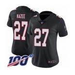 Women's Atlanta Falcons #27 Damontae Kazee Black Alternate Vapor Untouchable Limited Player 100th Season Football Jersey