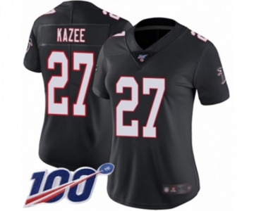 Women's Atlanta Falcons #27 Damontae Kazee Black Alternate Vapor Untouchable Limited Player 100th Season Football Jersey