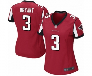 Women's Atlanta Falcons #3 Matt Bryant Game Red Team Color Football Jersey