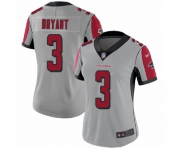 Women's Atlanta Falcons #3 Matt Bryant Limited Silver Inverted Legend Football Jersey