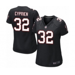 Women's Atlanta Falcons #32 Johnathan Cyprien Game Black Alternate Football Jersey