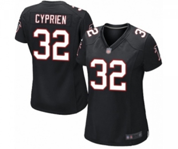 Women's Atlanta Falcons #32 Johnathan Cyprien Game Black Alternate Football Jersey