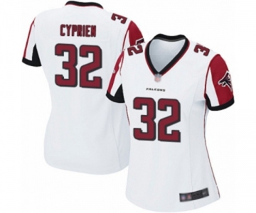 Women's Atlanta Falcons #32 Johnathan Cyprien Game White Football Jersey