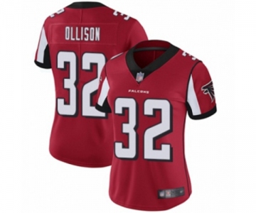 Women's Atlanta Falcons #32 Qadree Ollison Red Team Color Vapor Untouchable Limited Player Football Jersey