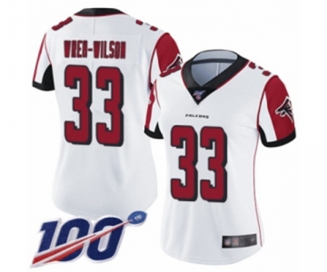 Women's Atlanta Falcons #33 Blidi Wreh-Wilson White Vapor Untouchable Limited Player 100th Season Football Jersey