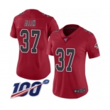 Women's Atlanta Falcons #37 Ricardo Allen Limited Red Rush Vapor Untouchable 100th Season Football Jersey