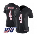 Women's Atlanta Falcons #4 Giorgio Tavecchio Black Alternate Vapor Untouchable Limited Player 100th Season Football Jersey