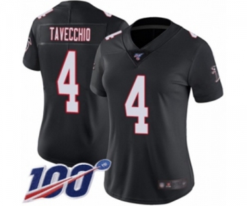 Women's Atlanta Falcons #4 Giorgio Tavecchio Black Alternate Vapor Untouchable Limited Player 100th Season Football Jersey