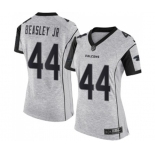 Women's Atlanta Falcons #44 Vic Beasley Limited Gray Gridiron II Football Jersey