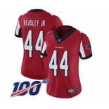 Women's Atlanta Falcons #44 Vic Beasley Red Team Color Vapor Untouchable Limited Player 100th Season Football Jersey