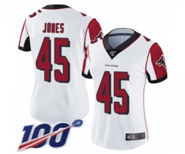 Women's Atlanta Falcons #45 Deion Jones White Vapor Untouchable Limited Player 100th Season Football Jersey