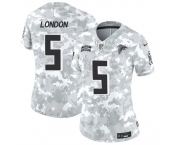 Women's Atlanta Falcons #5 Drake London 2024 F.U.S.E Arctic Camo Salute To Service Limited Stitched Football Jersey