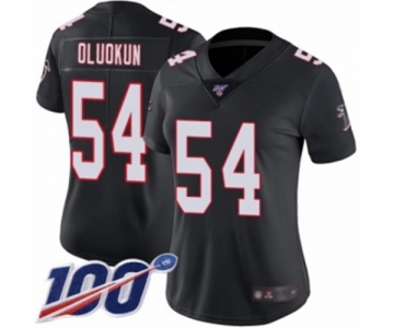 Women's Atlanta Falcons #54 Foye Oluokun Black Alternate Vapor Untouchable Limited Player 100th Season Football Jersey