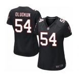 Women's Atlanta Falcons #54 Foye Oluokun Game Black Alternate Football Jersey