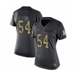 Women's Atlanta Falcons #54 Foye Oluokun Limited Black 2016 Salute to Service Football Jersey