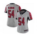 Women's Atlanta Falcons #54 Foye Oluokun Limited Silver Inverted Legend Football Jersey