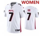 Women's Atlanta Falcons #7 Younghoe Koo New White Vapor Untouchable Limited Stitched NFL Jersey