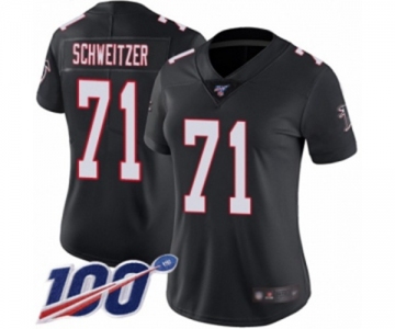 Women's Atlanta Falcons #71 Wes Schweitzer Black Alternate Vapor Untouchable Limited Player 100th Season Football Jersey