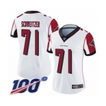 Women's Atlanta Falcons #71 Wes Schweitzer White Vapor Untouchable Limited Player 100th Season Football Jersey