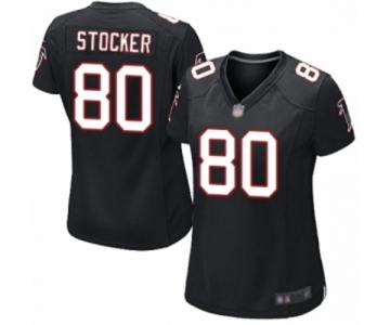 Women's Atlanta Falcons #80 Luke Stocker Game Black Alternate Football Jersey