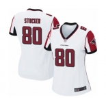 Women's Atlanta Falcons #80 Luke Stocker Game White Football Jersey