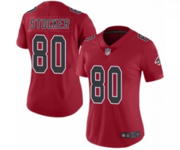 Women's Atlanta Falcons #80 Luke Stocker Limited Red Rush Vapor Untouchable Football Jersey